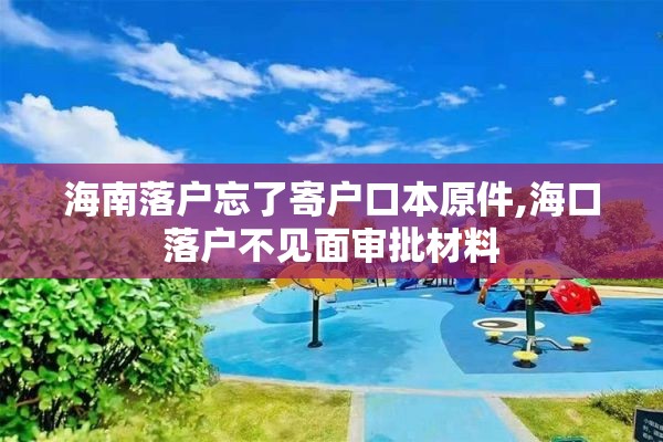 海南落户忘了寄户口本原件,海口落户不见面审批材料