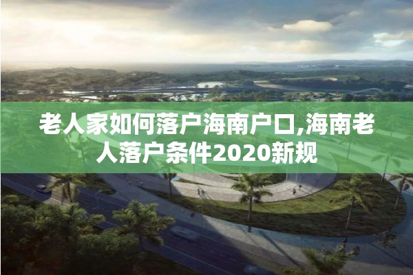 老人家如何落户海南户口,海南老人落户条件2020新规