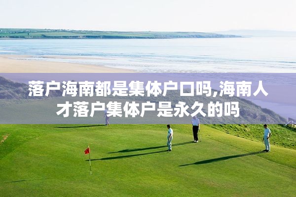 落户海南都是集体户口吗,海南人才落户集体户是永久的吗