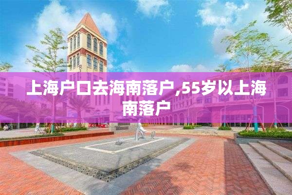 上海户口去海南落户,55岁以上海南落户